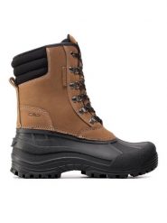 CMP Śniegowce Kinos Snow Boots Wp 3Q48867 Brązowy. Brązowe śniegowce i trapery męskie CMP, z nubiku, bez zapięcia. Za 407.99 zł.