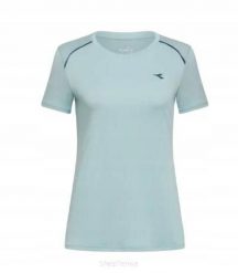 Koszulka tenisowa Diadora SS T-shirt. Niebieskie koszulki sportowe damskie Diadora, xl, bez wzorów, z materiału, bez kołnierzyka. Za 111.99 zł.