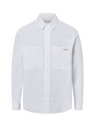 Calvin Klein Jeans Koszula Mężczyźni Regular Fit Bawełna biały, L. Białe koszule męskie Calvin Klein Jeans, l, bez wzorów, z bawełny, klasyczne, bez kołnierzyka, bez ramiączek. Za 229.95 zł.