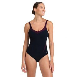 Arena Bodylift Isabel X-back Strój Kąpielowy - Czarno-Fioletowy – Rozmiar 42. Czarne stroje kąpielowe dla dziewczynek Arena, bez wzorów. Za 1,251.61 zł.
