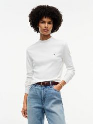 Tommy Hilfiger koszulka z długim rękawem Kobiety Bawełna (100%) biały, S. Białe t-shirty damskie Tommy Hilfiger, s, bez wzorów, z bawełny, bez kołnierzyka. Za 249.95 zł.