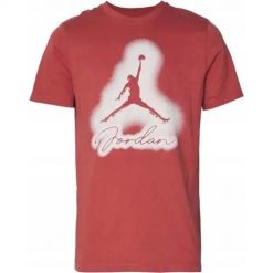 Koszulka sportowa męska Nike Jordan. Czerwone koszulki sportowe męskie Nike, l, bez wzorów, bez kołnierzyka, bez ramiączek. Za 241.00 zł.