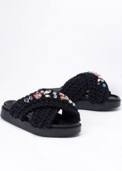 Klapki damskie INUIKII WOVEN STONES. Brązowe klapki damskie Inuikii, bez wzorów, biznesowe, bez obcasa. Za 849.99 zł.