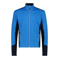 Kurtka CMP. Niebieskie kurtki męskie CMP, na zimę, bez wzorów, z softshellu, sportowe, bez kaptura. W wyprzedaży za 319.95 zł.