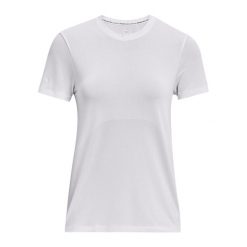 T-shirt do biegania damski Under Armour Seamless Stride. Białe t-shirty damskie Under Armour, xs, bez wzorów, sportowe, bez kołnierzyka. W wyprzedaży za 145.30 zł.