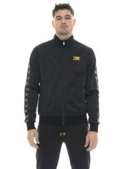 Bluza Herren, Triacetat mit Stehkragen, Reißverschluss, Leone 1947. Czarne bluzy męskie LEONE 1947 APPAREL, m, bez wzorów, bez kaptura, na fitness i siłownię. Za 294.70 zł.