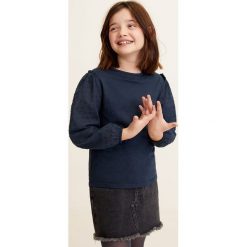 Mango Kids - Bluzka dziecięca Plumi 110-164 cm. Niebieskie t-shirty i topy dla dziewczynek Mango Kids, bez wzorów, z bawełny, bez ramiączek. W wyprzedaży za 29.90 zł.