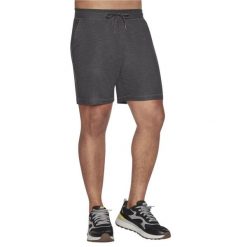 Spodenki sportowe męskie Skech-Knits Ultra GO Lite 7 Inch Short. Szare krótkie spodenki sportowe męskie Skechers, m, bez wzorów, z elastanu, do biegania. Za 109.99 zł.