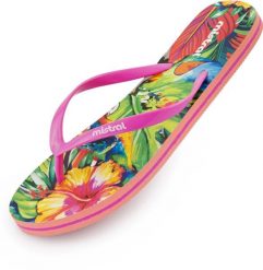 Damskie klapki japonki Mistral Multiflower różowo-zielone. Czerwone klapki damskie Mistral, bez wzorów, z tworzywa sztucznego, bez obcasa. Za 117.99 zł.
