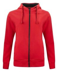 Clique Classic Hoody Full Zip Women - Damska bluza z kapturem na zamek. Czerwone bluzy damskie CLIQUE, s, bez wzorów, z bawełny, z kapturem. Za 322.45 zł.