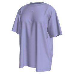 T-shirt Nike Damski Essential. Fioletowe t-shirty damskie Nike, xs, bez wzorów, z bawełny, bez kołnierzyka. Za 149.95 zł.