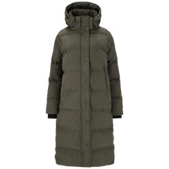 Parka dla kobiet Whistler Adalee. Szare kurtki sportowe damskie Whistler, bez wzorów, z puchu, bez kaptura, trekkingowe. Za 552.00 zł.
