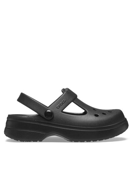 Crocs Sandały Classic Mary Jane Clog K 210615 Czarny. Czarne sandały dziewczęce Crocs, z tworzywa sztucznego, bez zapięcia. Za 139.99 zł.