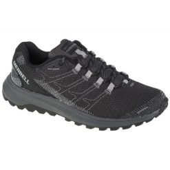 Buty do biegania Merrell Fly Strike M J067157 czarne. Czarne trekkingi męskie do biegania. Za 474.91 zł.