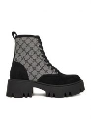 Nine West Trzewiki CEO-MALAK-01 Szary. Szare botki damskie Nine West, z materiału, bez obcasa, na płaskiej podeszwie, bez zapięcia. Za 329.99 zł.