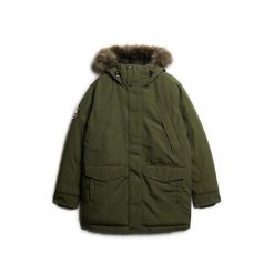Parka z syntetycznym futrem Superdry Everest. Zielone kurtki męskie Superdry., na zimę, m, bez wzorów, z syntetyku, eleganckie, bez kaptura. W wyprzedaży za 743.85 zł.