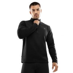 Męska bluza treningowa z suwakiem pod szyją Fitness Siroko Inter. Czarne bluzy męskie SIROKO, m, bez wzorów, z materiału, bez kaptura. W wyprzedaży za 127.00 zł.