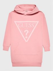 Guess Sukienka dzianinowa J2BK35 FL03S Różowy Regular Fit. Czerwone sukienki dla dziewczynek Guess, z aplikacjami, z bawełny, bez ramiączek. Za 439.99 zł.