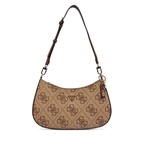 Torebka Guess. Brązowe torebki do ręki damskie Guess, z aplikacjami, klasyczne, bez dodatków. Za 334.99 zł.