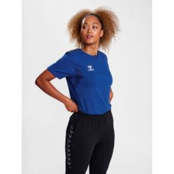 Koszulka damska Hummel Authentic. Niebieskie koszulki sportowe damskie Hummel, l, bez wzorów, sportowe, bez kołnierzyka. Za 164.50 zł.