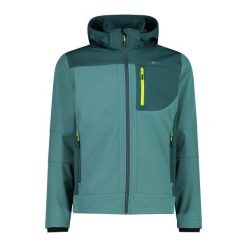 Kurtka męska rowerowa CMP 3A01787N. Zielone kurtki sportowe męskie CMP, l, bez wzorów, z softshellu, trekkingowe. Za 303.99 zł.