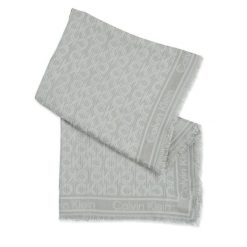 Chusta Calvin Klein. Szare szaliki i chusty damskie Calvin Klein, bez wzorów. Za 289.99 zł.