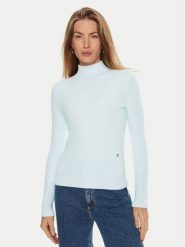 Guess Golf W2RR17 Z2YA0 Błękitny Slim Fit. Niebieskie swetry damskie Guess, m, z aplikacjami, z syntetyku, bez kołnierzyka, bez ramiączek, bez kaptura. Za 309.99 zł.