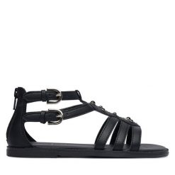 Sandały Geox. Czarne sandały dziewczęce Geox, bez zapięcia. Za 279.99 zł.