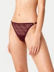 Guess Stringi O5RE10 KCLB0 Bordowy. Czerwone stringi damskie Guess, xs, z aplikacjami, z syntetyku. Za 99.99 zł.