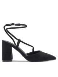 DeeZee Czółenka AISCHA KL-HH4587-21 Czarny. Czarne czółenka damskie DeeZee, bez wzorów, z materiału, bez obcasa, bez zapięcia. Za 77.99 zł.