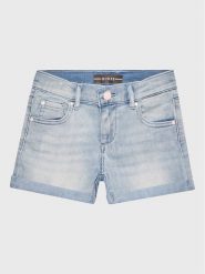 Guess Szorty jeansowe J3GD15 D4CA0 Niebieski Regular Fit. Niebieskie spodenki dla dziewczynek Guess, z aplikacjami, z bawełny. Za 219.99 zł.