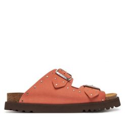 Klapki Scholl. Pomarańczowe klapki damskie Scholl, bez wzorów, bez obcasa. Za 309.99 zł.