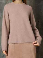 Sweter chunky z domieszką wełny - brązowy. Brązowe swetry damskie Sinsay, l, bez wzorów, z wełny, bez kołnierzyka, bez ramiączek, bez kaptura. Za 59.99 zł.