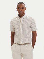 Tommy Hilfiger Koszula MW0MW42449 Beżowy jasny Regular Fit. Brązowe koszule męskie Tommy Hilfiger, m, bez wzorów, z bawełny, bez kołnierzyka, bez ramiączek. Za 369.99 zł.