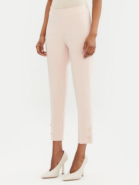 Rinascimento Spodnie materiałowe CFC0122858003 Różowy Regular Fit. Czerwone spodnie materiałowe damskie Rinascimento, m, bez wzorów, z materiału. Za 209.99 zł.