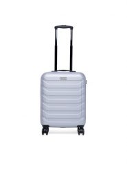 GINO ROSSI Walizka kabinowa CEO-GIN-S-003-05-SILVER3 Srebrny. Szare torebki do ręki damskie Gino Rossi, bez wzorów, z materiału. Za 259.99 zł.