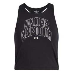 Dziewczęcy tank top Under Armour Motion Branded. Czarne buty sportowe dziewczęce Under Armour, bez wzorów, bez zapięcia, na fitness i siłownię. Za 186.50 zł.