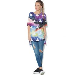 Colour Pleasure Koszulka CP-033 67 granatowo-fioletowa r. uniwersalny. T-shirty damskie marki Colour Pleasure. Za 76.57 zł.
