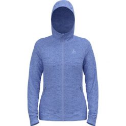 Bluza rozpinana z kapturem damska ODLO Tencia Mid Layer Hoody Full Zip. Niebieskie bluzy damskie Odlo, bez wzorów, z kapturem. Za 303.99 zł.