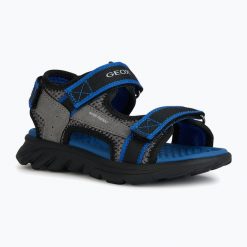 Sandały Geox J Sandal Airadyum B. Niebieskie sandały chłopięce Geox, z gumy, bez zapięcia. Za 159.99 zł.