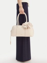 GINO ROSSI Torebka C-LDA8017A Écru. Białe torebki do ręki damskie Gino Rossi, bez wzorów, z materiału, bez dodatków. Za 249.99 zł.