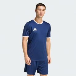 Koszulka Entrada26. Białe koszulki sportowe męskie Adidas, bez wzorów, bez kołnierzyka, bez ramiączek, do piłki nożnej, climacool (adidas). Za 79.95 zł.