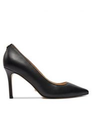 Guess Szpilki Dabbey FLTDAB LEA08 Czarny. Czarne szpilki damskie Guess, z aplikacjami, ze skóry, bez obcasa, bez zapięcia. Za 439.99 zł.