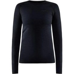 Damska koszulka kompresyjna z długim rękawem Craft Core Dry Active Comfort. Czarne koszulki sportowe damskie Craft, s, bez wzorów, z poliamidu, bez kołnierzyka, bez ramiączek, na fitness i siłownię. Za 356.99 zł.