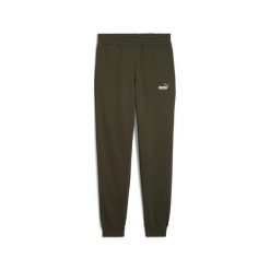 Męskie spodnie dresowe Essentials z dwukolorowym logo No. 1 PUMA. Zielone spodnie sportowe męskie Puma, m, bez wzorów, z dresówki, do biegania. Za 268.83 zł.