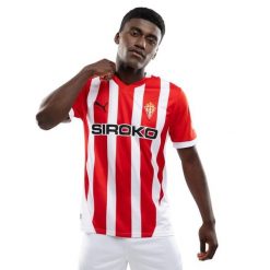 Oficjalna koszulka piłkarska Puma dla dorosłych Real Sporting de Gijón Footba. Czerwone t-shirty damskie Puma, s, bez wzorów, z materiału, klasyczne, bez kołnierzyka. Za 169.00 zł.