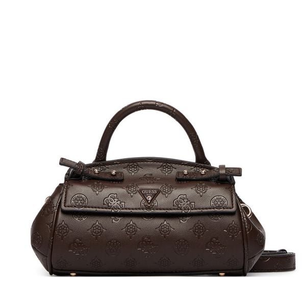 Torebka Guess. Brązowe torebki do ręki damskie Guess, z aplikacjami, bez dodatków. Za 489.99 zł.