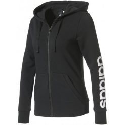 Adidas Bluza Ess Linear Full Zip Hoodie Black/White L. Bluzy damskie marki Adidas. W wyprzedaży za 179.00 zł.