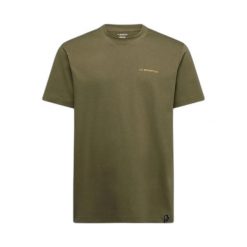 T-shirt La Sportiva Trilogy. Zielone t-shirty męskie La Sportiva, m, z aplikacjami, z bawełny, klasyczne, bez kołnierzyka. Za 179.80 zł.