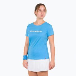 Koszulka damska Tecnifibre Team Cotton Tee. Niebieskie koszulki sportowe damskie TECNIFIBRE, s, bez wzorów, sportowe, bez kołnierzyka. Za 109.99 zł.